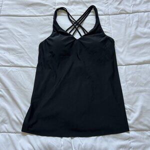 MiracleSuit X Talbots Swimsuit Top Womens 10 Light Control Tankini Black